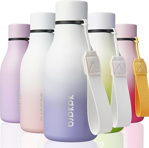 Miniatura 88 de BJPKPK - Botellas de agua aisladas, 25 onzas, de acero inoxidable con correa, botellas, tazas, frascos sin BPA, a prueba de fugas, frascos térmicos