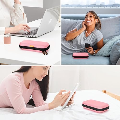 Miniatura 2 de GLCON Estuche de transporte rígido  Organizador de cables portátil para accesorios electrónicos, bolsa de banco de energía  Bolsa resistente a los