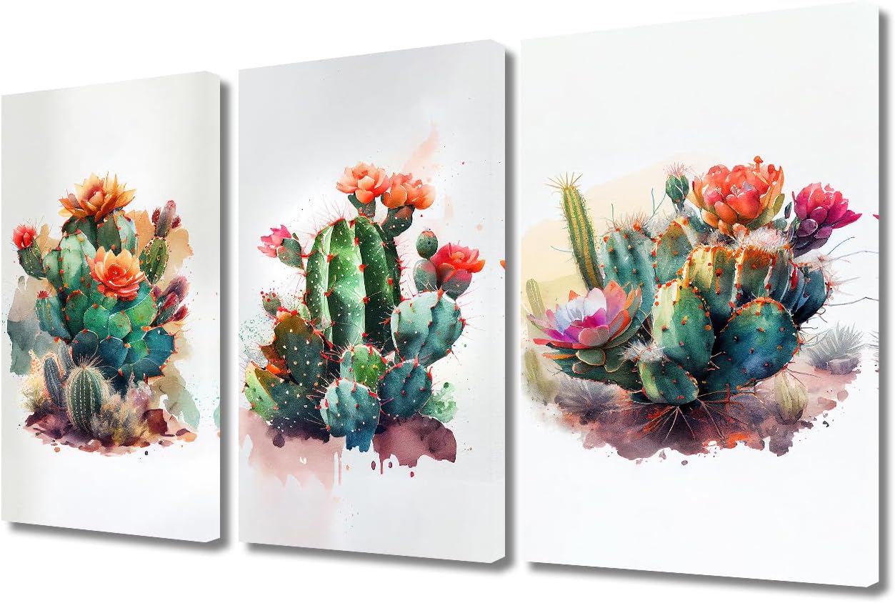 Amazon.com: TUMOVO Wall Decor for Bedroom Succulent Cactus Paintings ...