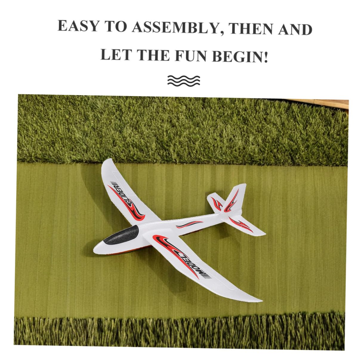 Toyvian 2 Aviones de Espuma para Lanzar a Mano, Avión Planeador Grande de Espuma de 99 Cm para Que Los Niños Jueguen Al Aire Libre Y para Cumpleaños.