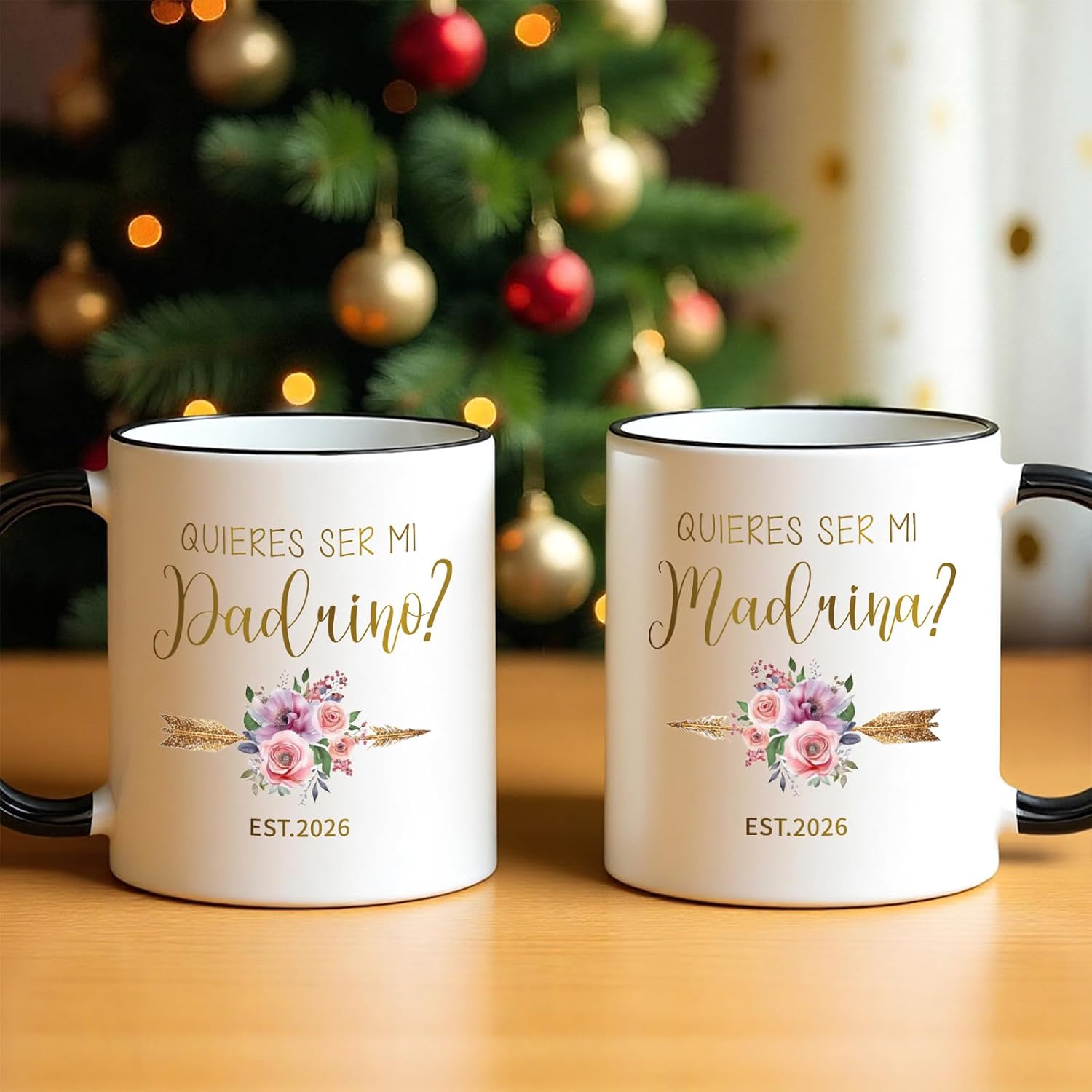 Madrina y Padrino Proposal Gift - Set de Tazas para Pedir Madrina y Padrino - Quieres Ser Mi Madrina? - Regalo de Propuesta para Bautizo o Primera Comunión -70