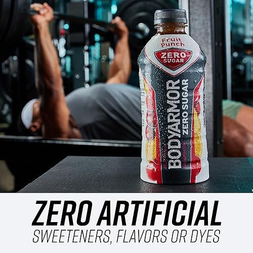 Miniatura 5 de BODYARMOR ZERO Sugar Fruit Punch, bebida deportiva sin azúcar, hidratación baja en calorías, sabores naturales con electrolitos llenos de potasio,
