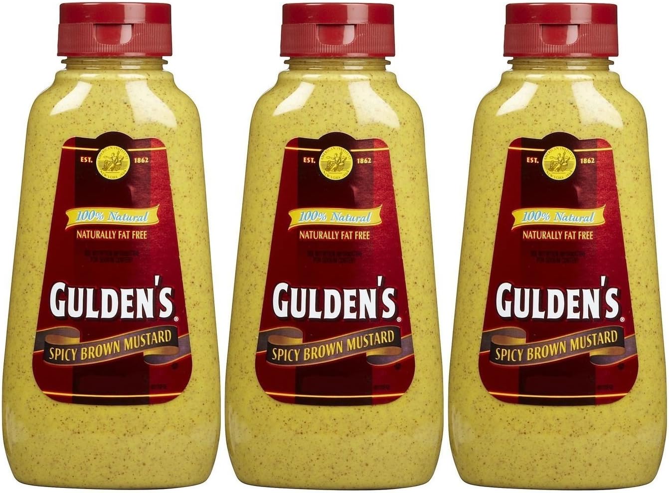 Spicy Brown Mustard, 8 Ounce Bottle (Pack of 3)