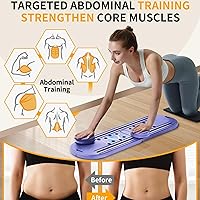 Vista 7 de 7-in-1 Pilates Reformer Board, Portable Pilates Board Foldable Pilates Reformer Equipment with Timer for Home Workouts with Resistance Bands Core