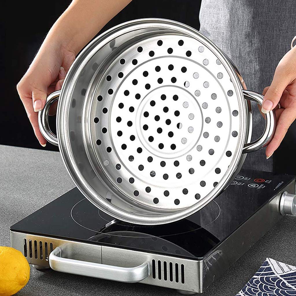 Vaporera de Acero Inoxidable, Olla de Vapor de inducción de Alimentos, vaporera de Utensilios de Cocina Dim Sum for Herramienta de Cocina