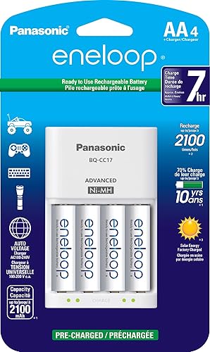 Cargador de baterĂa Panasonic Advanced celda Individual con Eneloop ciclo de 2100 pilas recargables AA Paquete de cargador AA Cargador de baterĂa Panasonic Advanced celda Individual con Eneloop ciclo de 2100 pilas recargables AA Paquete de cargador AA