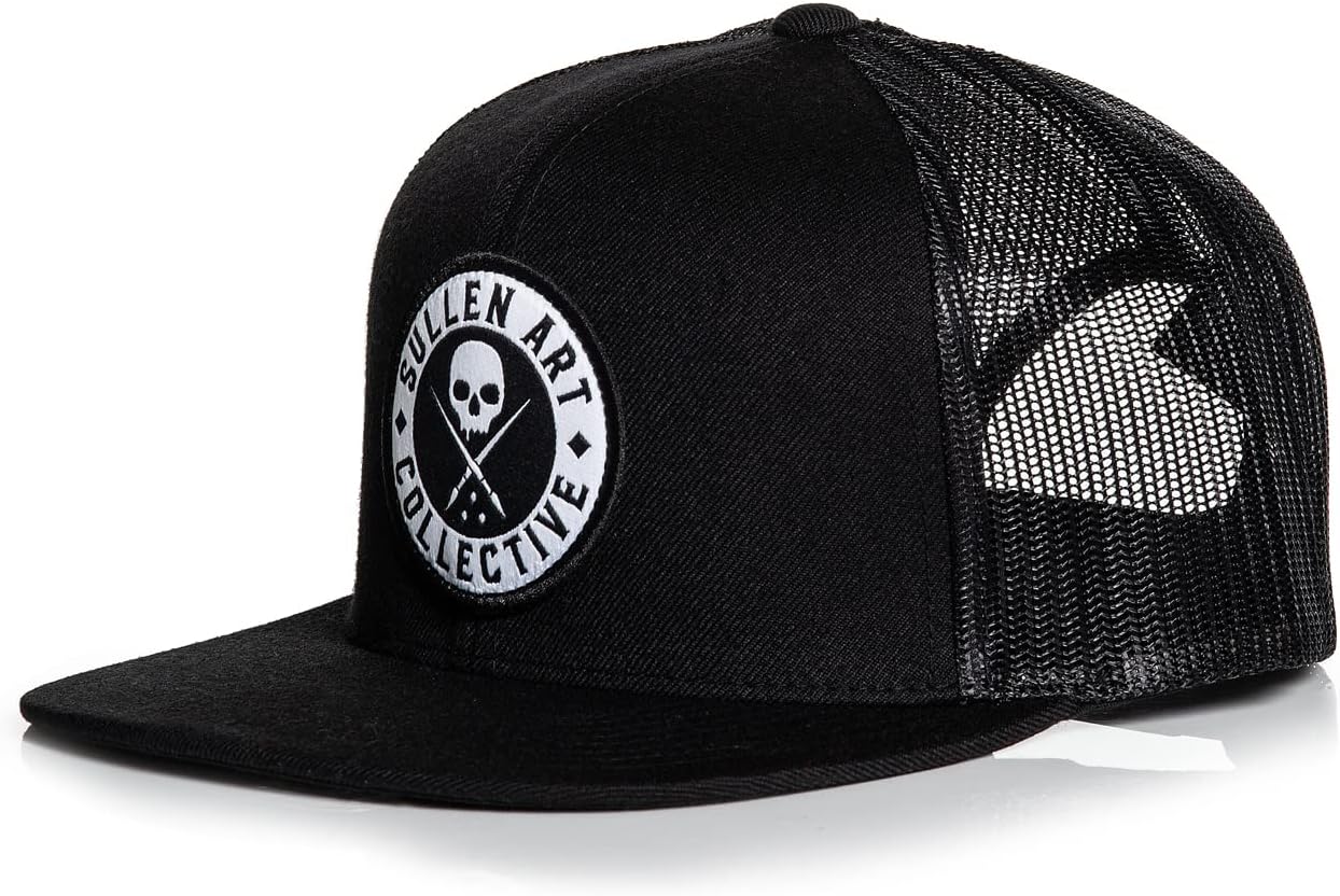 Sullen Badge of Honor BOH Mesh Back Snapback Tattoo Lifestyle Hat - Black - Image 3