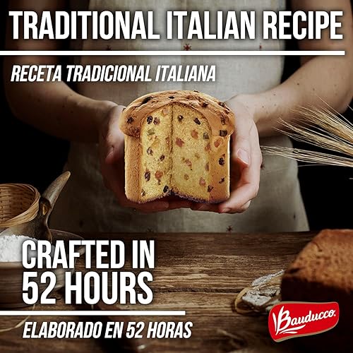Miniatura 4 de Bauducco - Mini Panettone clásico, pastel navideño húmedo y fresco, receta tradicional italiana con frutas confitadas y pasas, 3.5 onzas