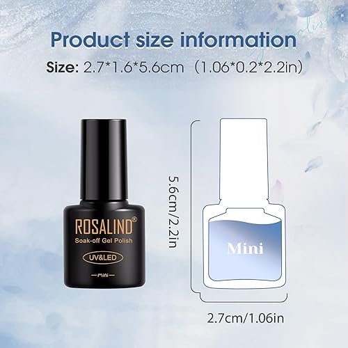 Miniatura 18 de ROSALIND Juego de esmaltes de uñas de gel color marrón nude, 12 colores blanco, nude marrón, esmalte de gel clásico para regalo de arte de uñas 12