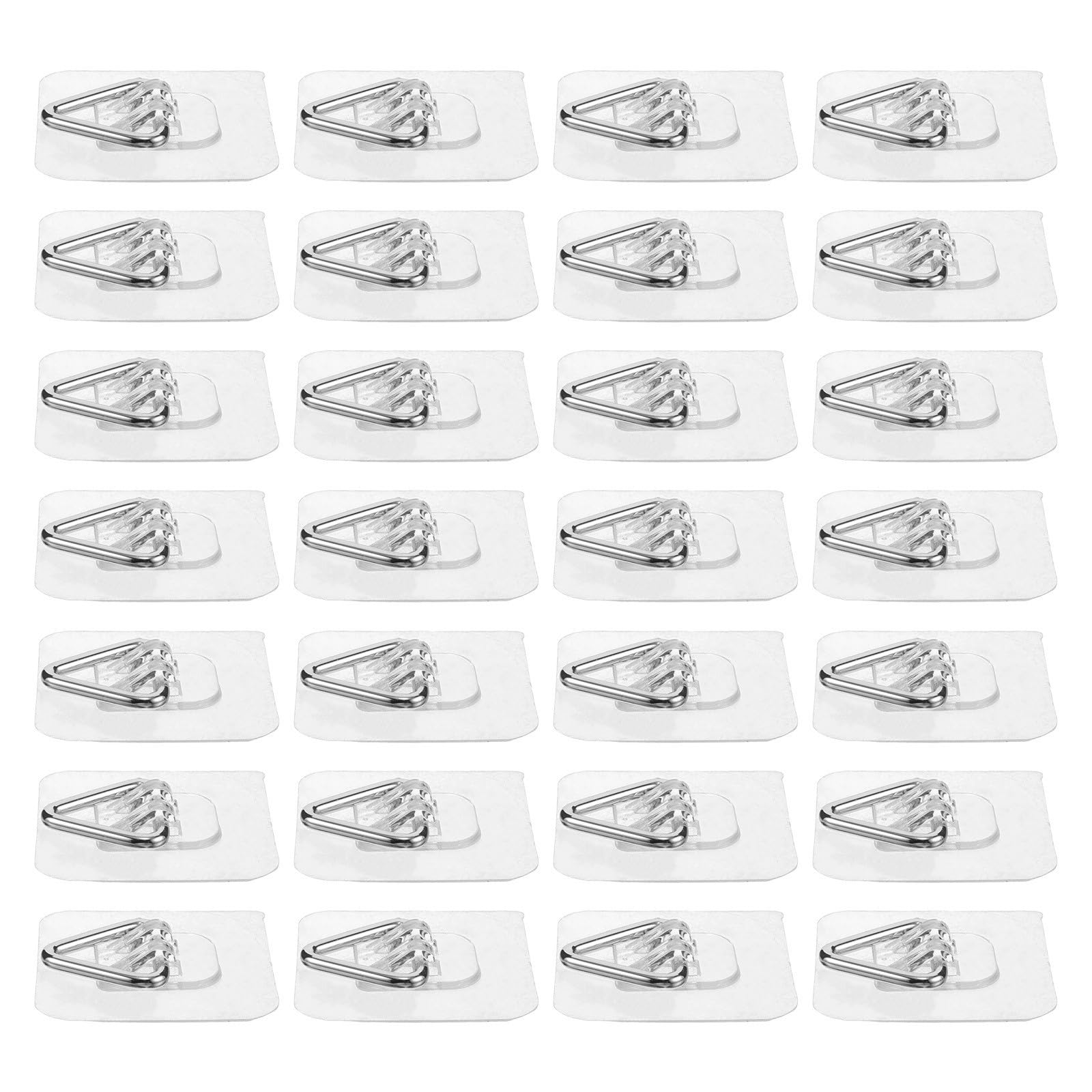 Ganchos adhesivos invisibles Balacoo de PVC y acero inoxidable para cuadros, pack de 40