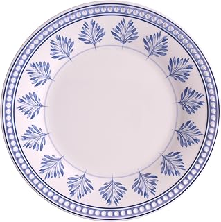 Merritt Savannah 10-1/2" Melamine Dinner Plate, Blue/White, Set of 6