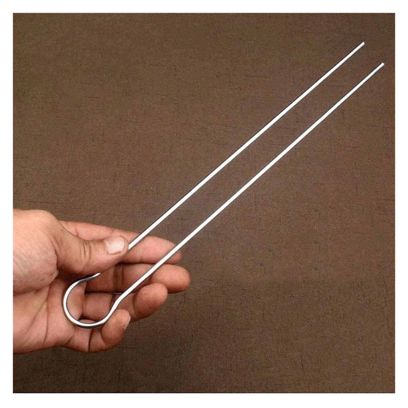 6/10/12pcs U Doppio BBQ Grill Set di spiedini Spiedini di Kebab in acciaio inossidabile Bastoni for grigliate in metallo Strumenti for barbecue da campeggio for picnic(10pcs)