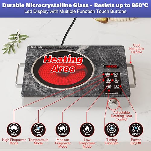 Miniatura 8 de Estufa de cocina quemadores eléctricos para cocina cocina eléctrica 1 hornillas parrilla eléctrica para cocinar fogon infrarrojo hornillas de cocina