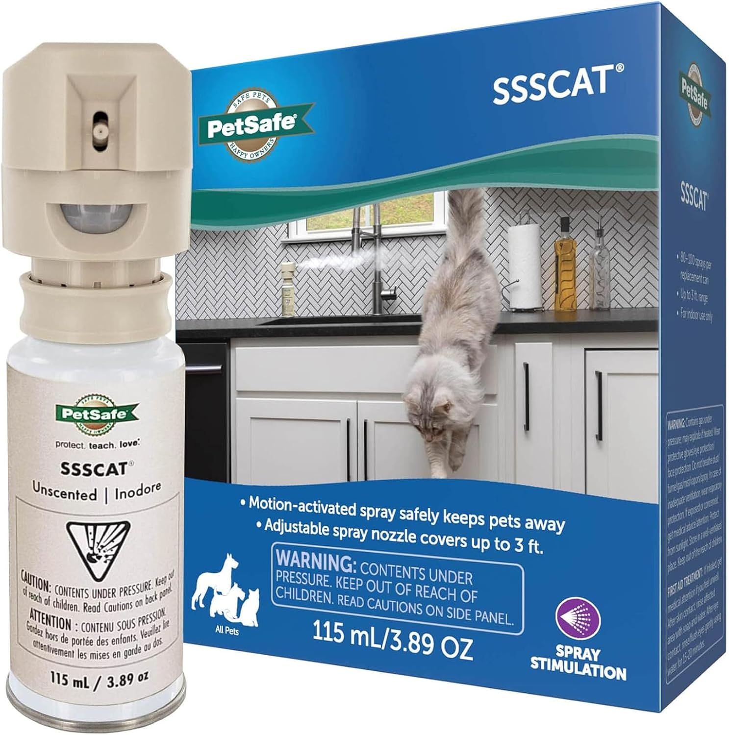 PetSafe SSSCAT Automatic Spray Pet Deterrent - Contactless Behavior ...