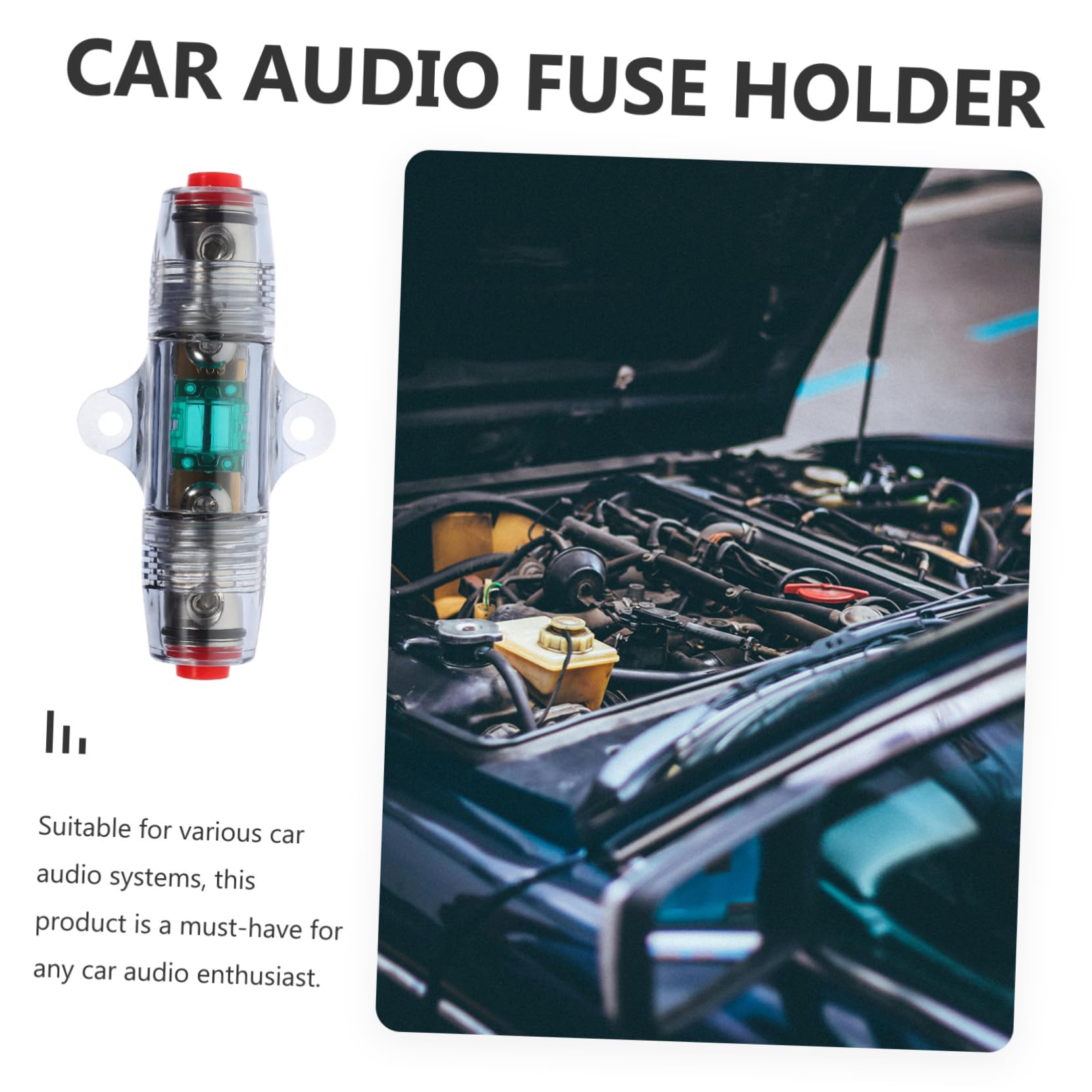NUOBESTY 5 Stück Kfz Sicherungshalter für Auto Audioanlagen Robuste und Zuverlässige Sicherungshalter für Kfz Kompatibel mit Verschiedenen Audio Systemen Langlebigem Gefertigt
