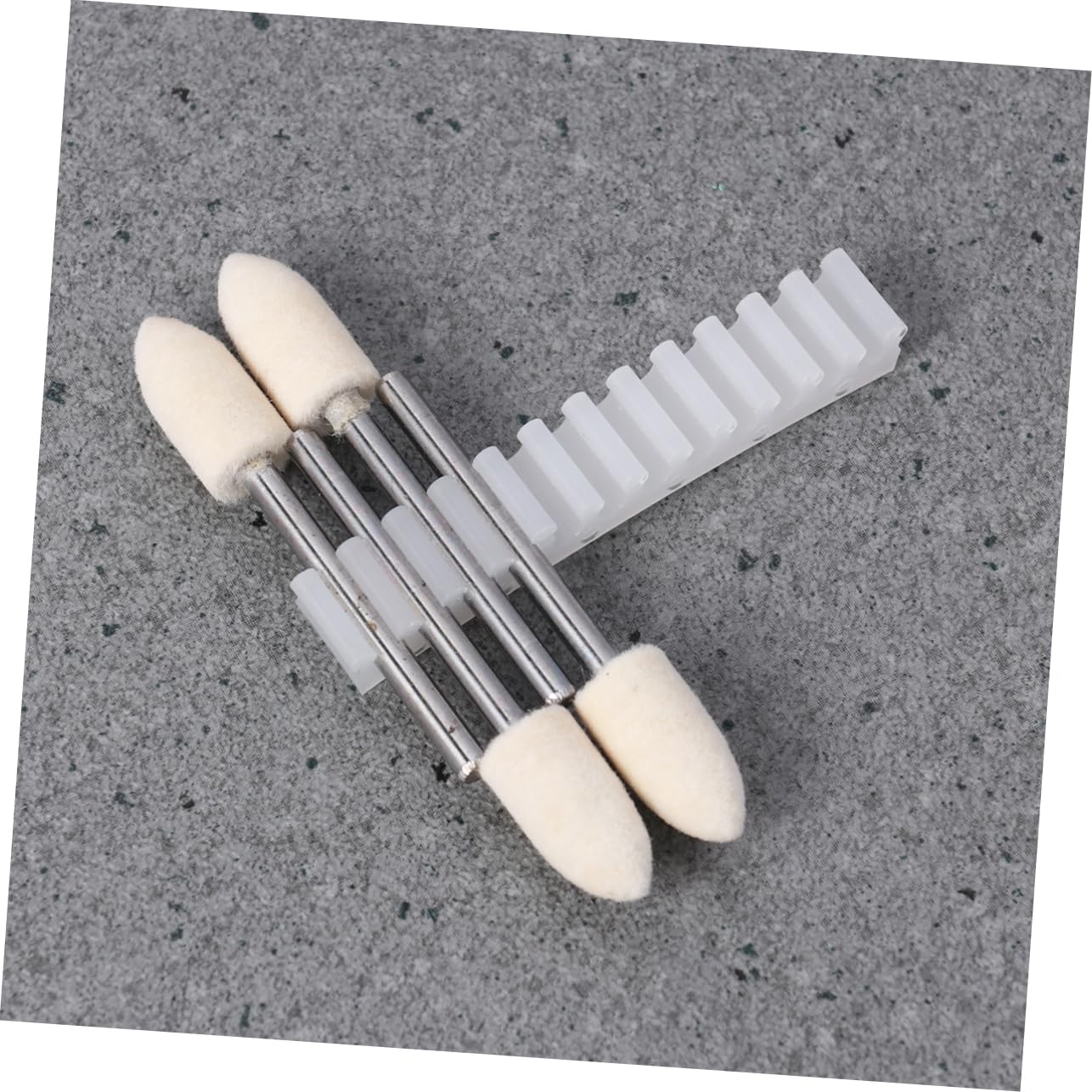 12-Piece Conical Felt Polishing Tool Set Mandrel Mounted Abrasive Heads for Grinding and Finishing for Rotary Tools and Paint Removal