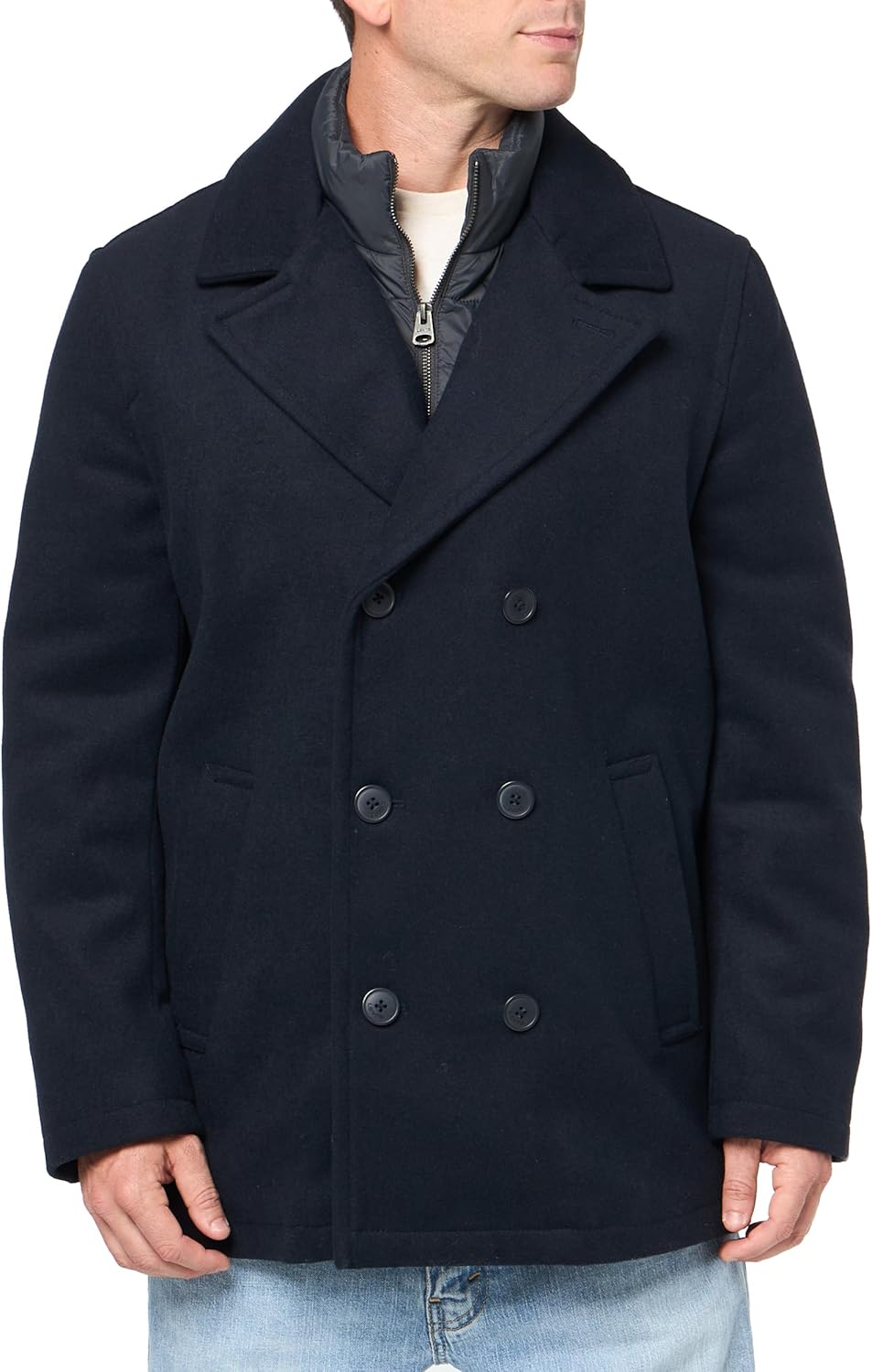 Levi's Mens Double Breasted Wool Coat
