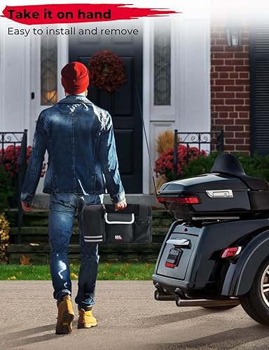 Miniatura 5 de KEMIMOTO Organizador de tapa de maletero compatible con accesorios Tri Glide Freewheeler modelos Trike Trunk Travel-Paks Organizador de puerta de