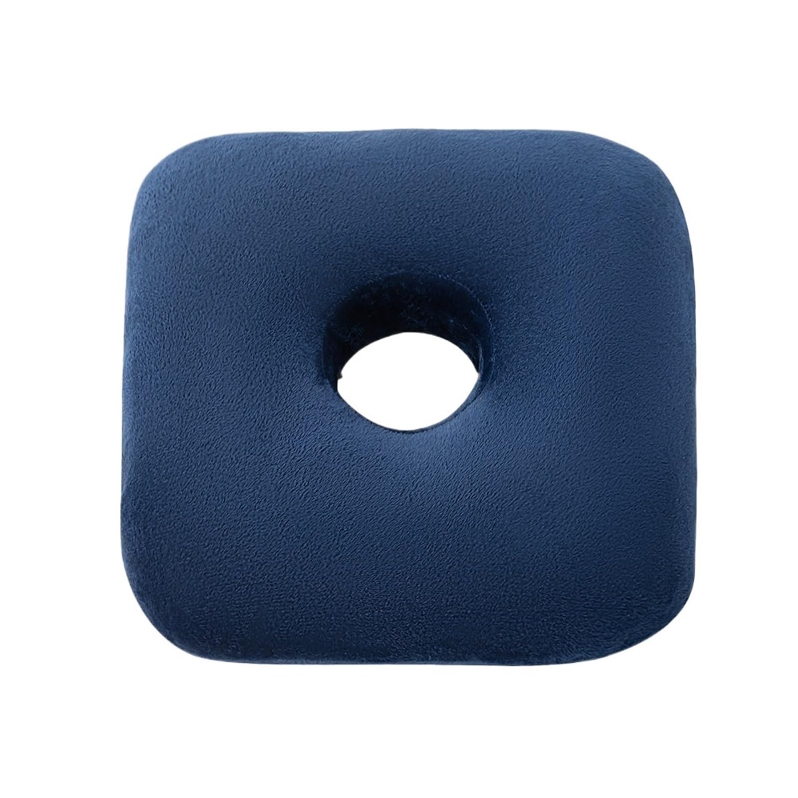 Piercing Pillow Soft Skin-Friendly Side-Sleeping Pillow, Multi-Purpose Ear Hole, to Relieve Pressure for Side Sleepers(Blue velvet)