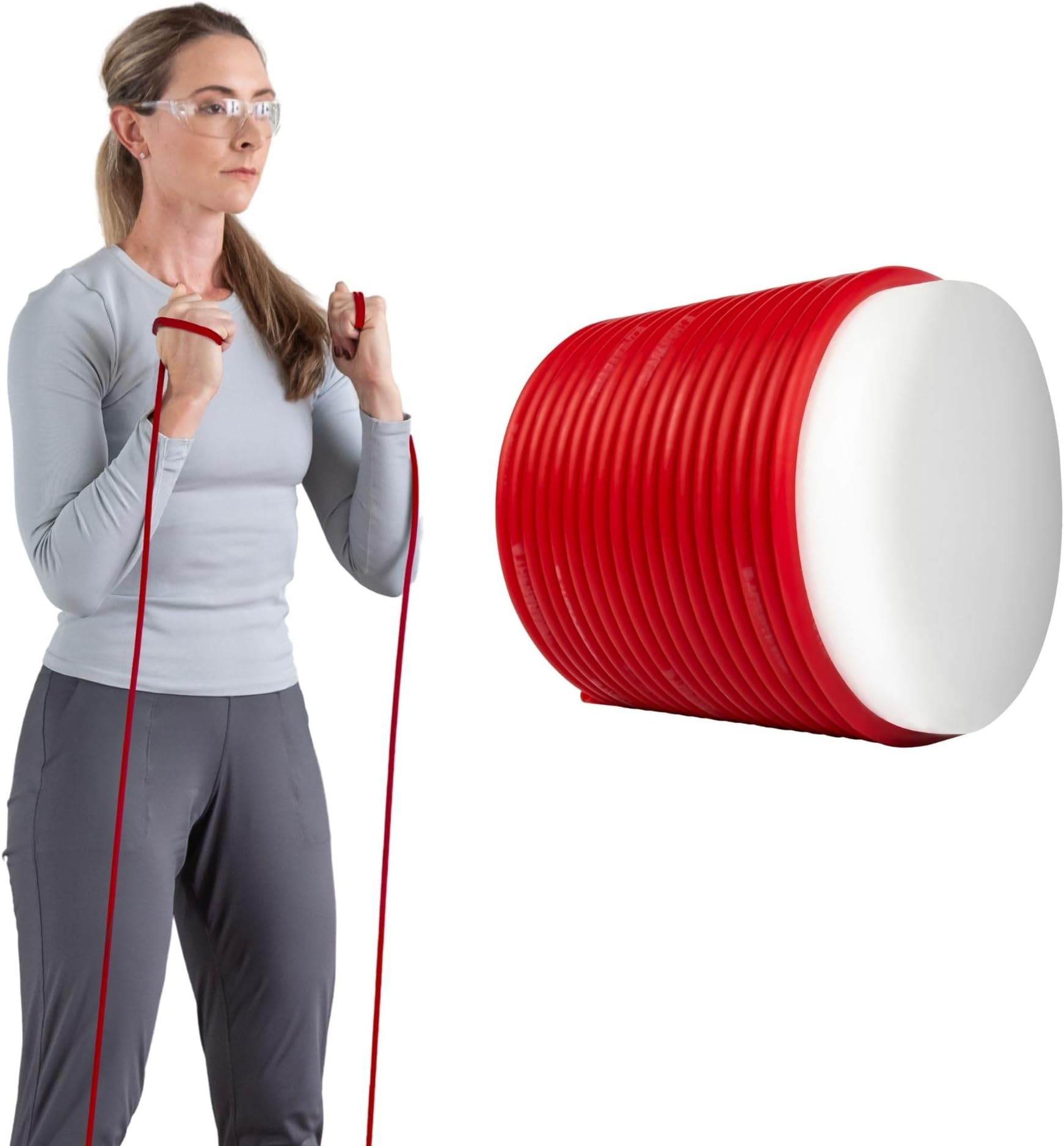 TheraBand 21130 Resistance Tube, Progressive Resistance Training for Home Gym & Fitness Equipment, Elastic Band