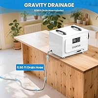 Vista 4 de Deshumidificador de Espacio de Arrastre CADPXS, Deshumidificadores Comerciales de 125 Pintas con Manguera de Drenaje, Deshumidificador para Espacios