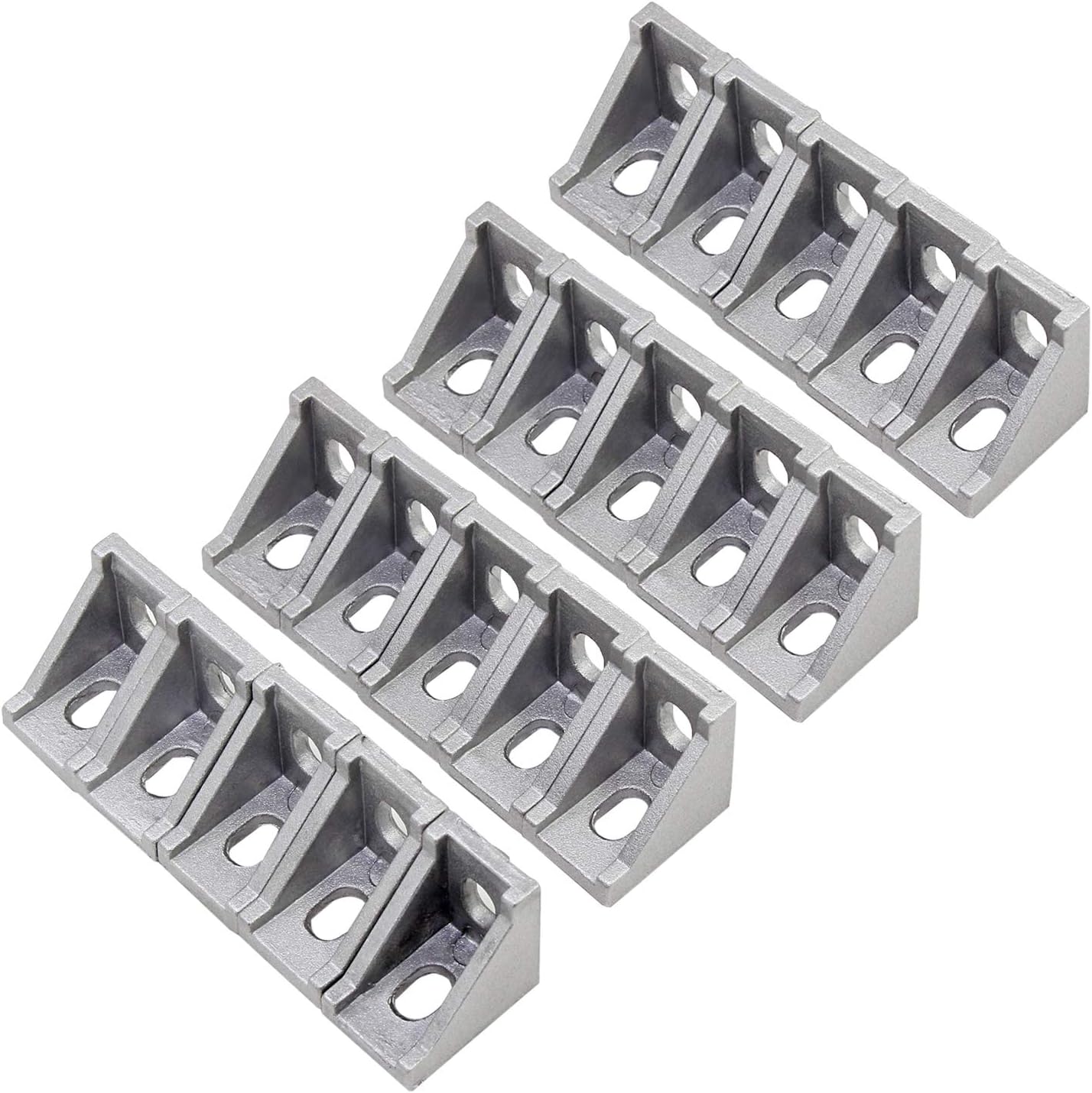 WiMas 20PCS 2020 Aluminum Extrusion Corner Brackets 2 Hole
