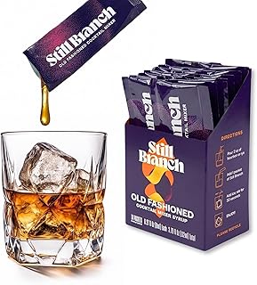 Single-Serve Old Fashioned Mix Cocktail Syrup – Handcrafted Cocktail Mixer with Real Bitters, Italian Cherry, Sorghum, Maple and Dark Brown Sugars – No Refrigeration Needed – 14 Sachets