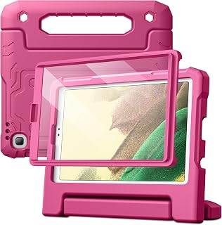JETech Kids Case for Samsung Galaxy Tab A7 Lite 8.7-Inch 2021 (SM-T227/T225/T220) with Built-in Screen Protector, Shockproof Full-Body Handle Stand Tablet Protective Cover (Plum)