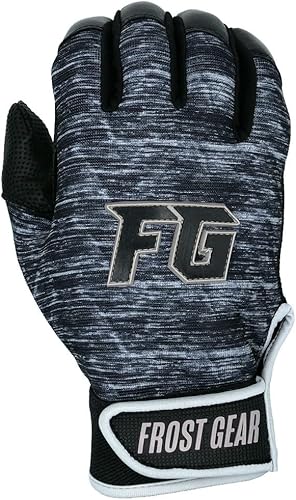 MaxBP Frost Gear Cold Weather Polar-Flex Batting Gloves, YL, Black