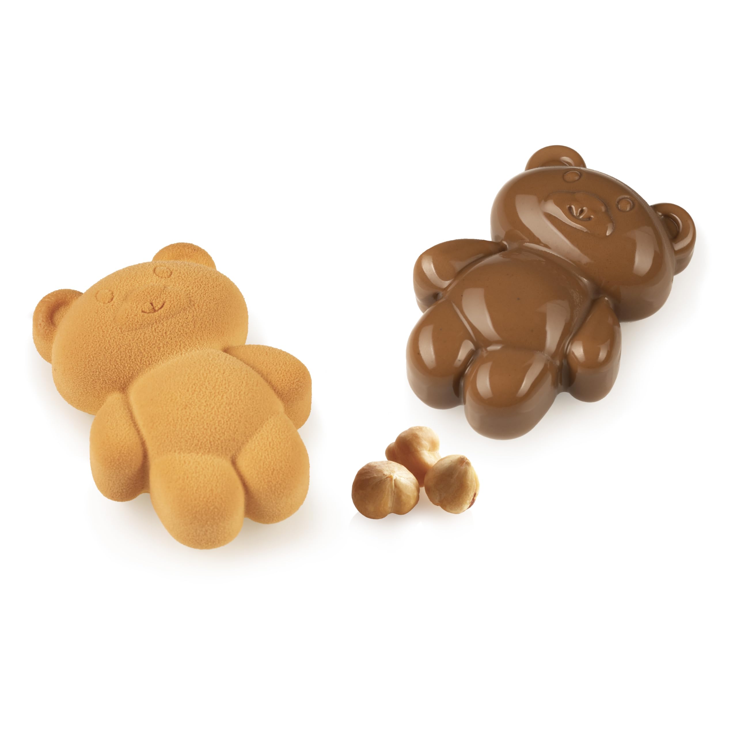 Silikomart | Moule en silicone pour monoportions TEDDY BEAR 68, 8 portions individuelles, antiadhésif, 79 x 56 h 27 mm, Made in Italy