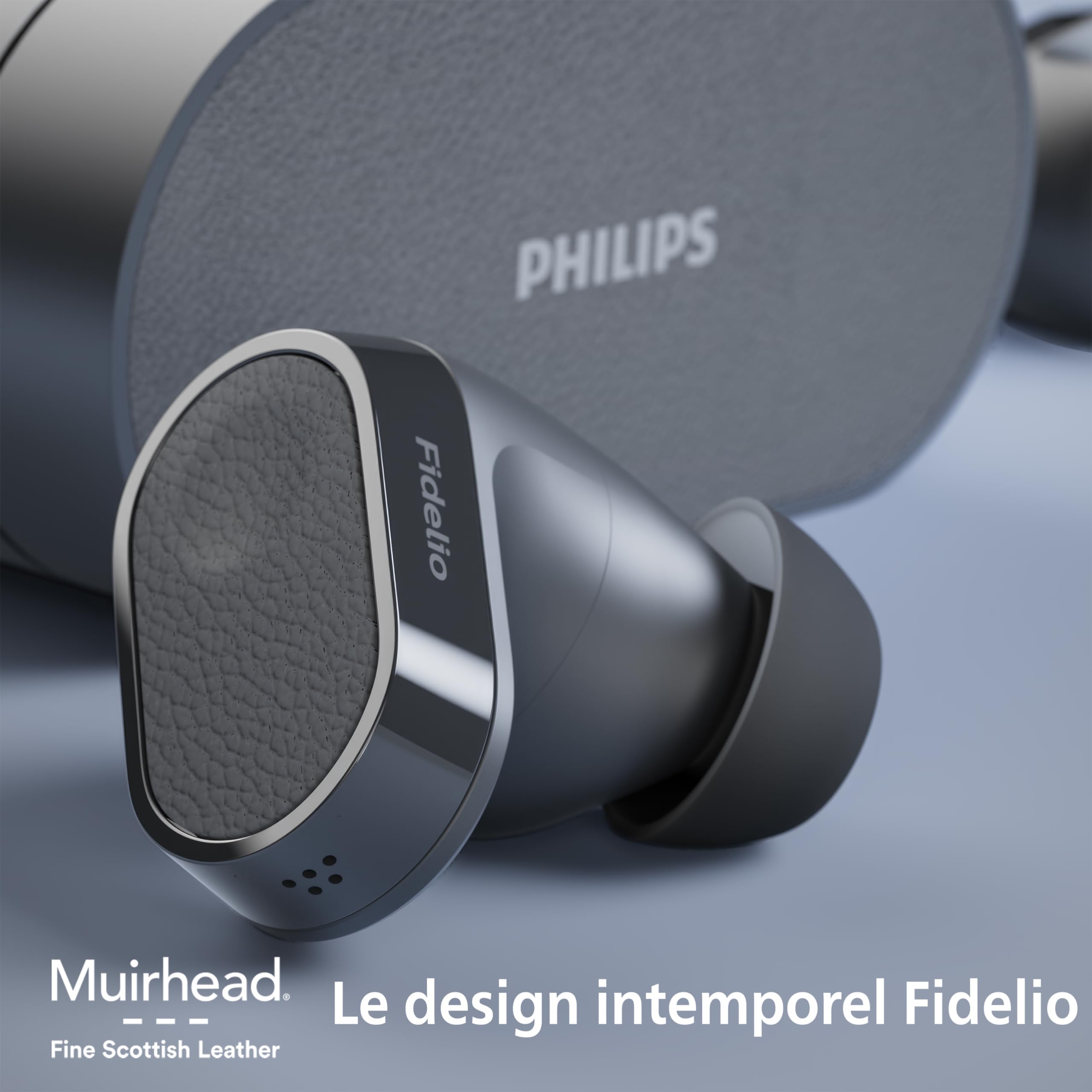 Fidelio T2 Réduction du Bruit Casque Intra-auriculaire Bluetooth sans Fil - Excellente qualité d'appel, Compatible avec Les Assistants vocaux et jusqu'à 40 Heures de Lecture de Musique - Noir