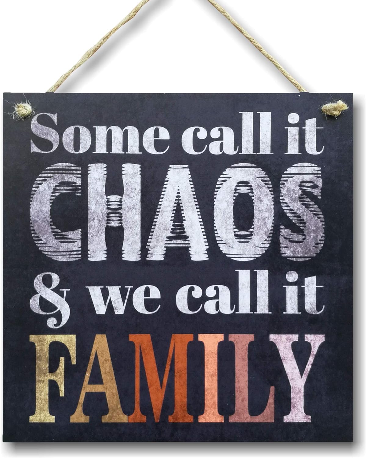 Maxsafe Wood With Sticker Hanging Decor Welcome to Our Happy Place, Wall Art 8 x 8 Inch