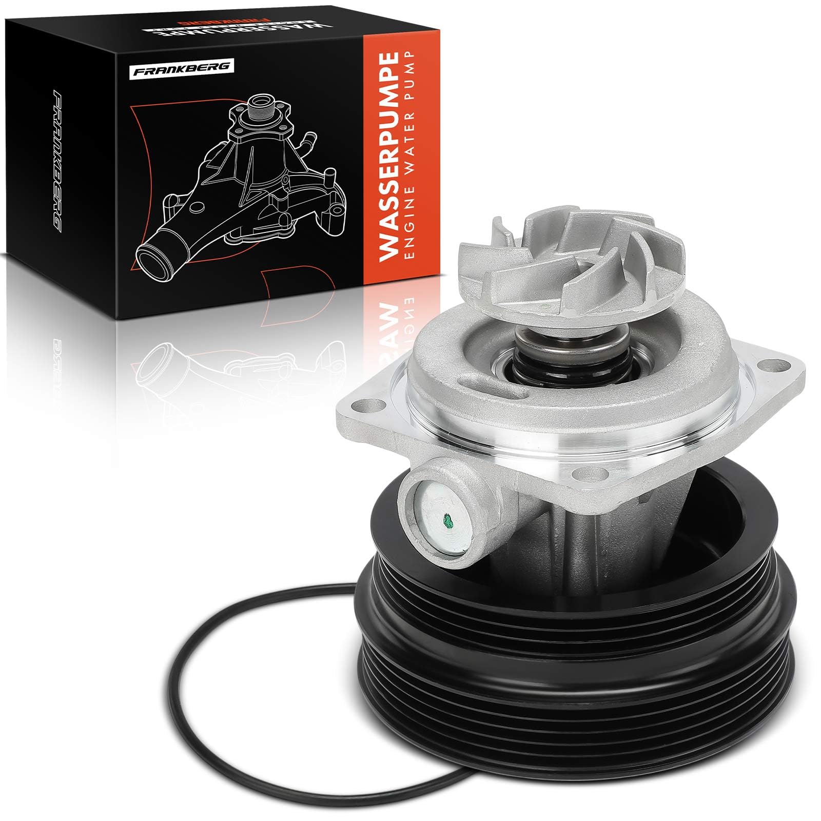 Frankberg Pompa dell'acqua di raffreddamento con guarnizione 46444355 | Compatibile con: Dedra SW 835, Doblo Box/MPV 223, Delta II 836, Marea 185, Bravo I 182, Lybra 839, Doblo MPV 119 223