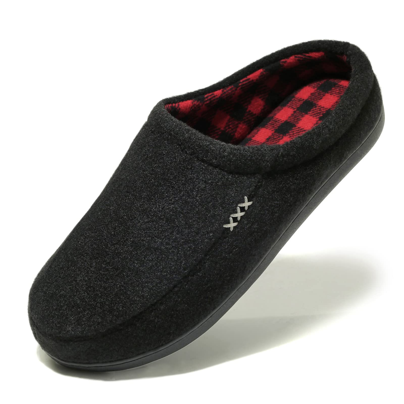 NewDenBer Men's Cozy Memory Foam Slippers Soft Slip on Indoor Outdoor Clog House Shoes