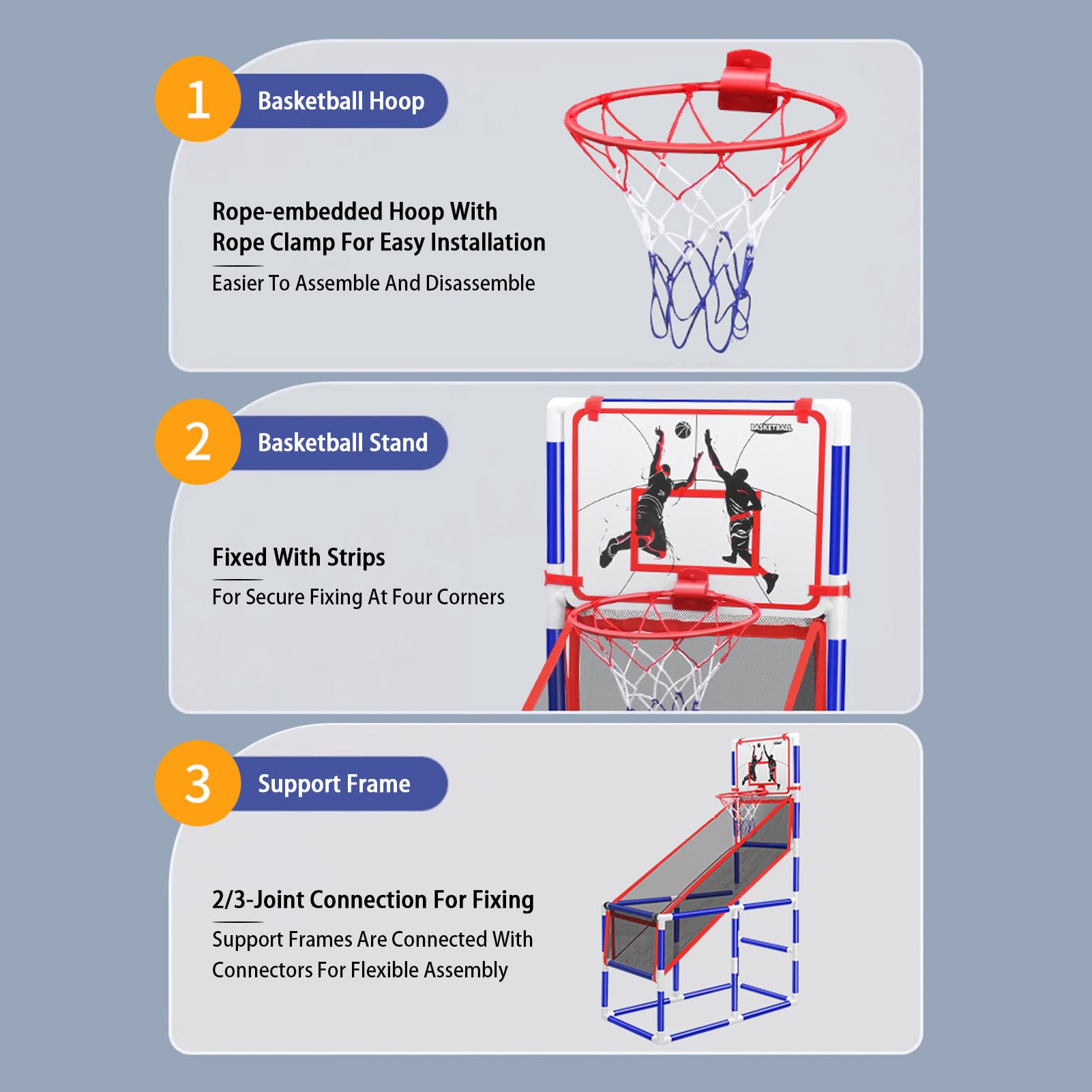 Changor Set Canestro da Basket per Bambini con Regolazione dell'altezza