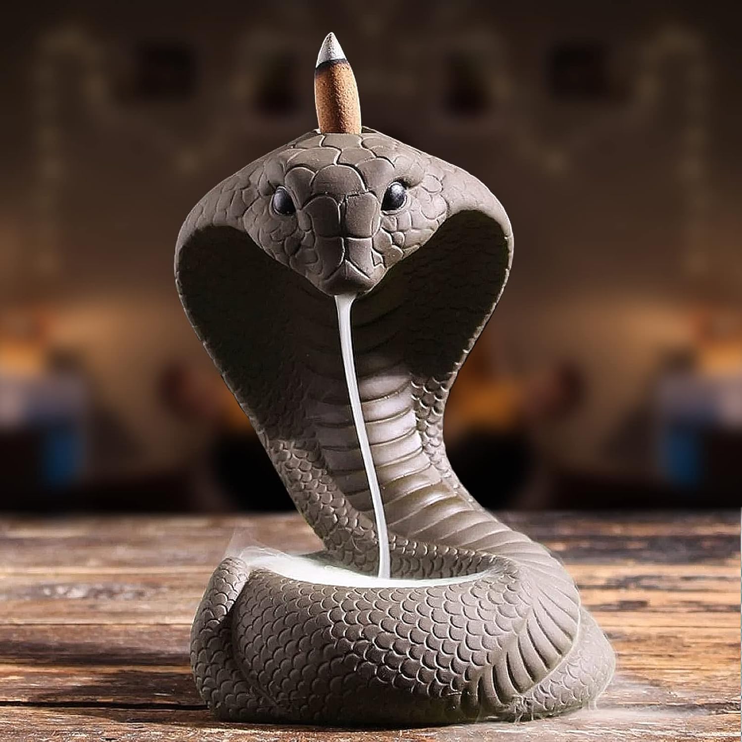 Gomyrod Backflow Incense Burner Snake Waterfall Incense Holder Indoor