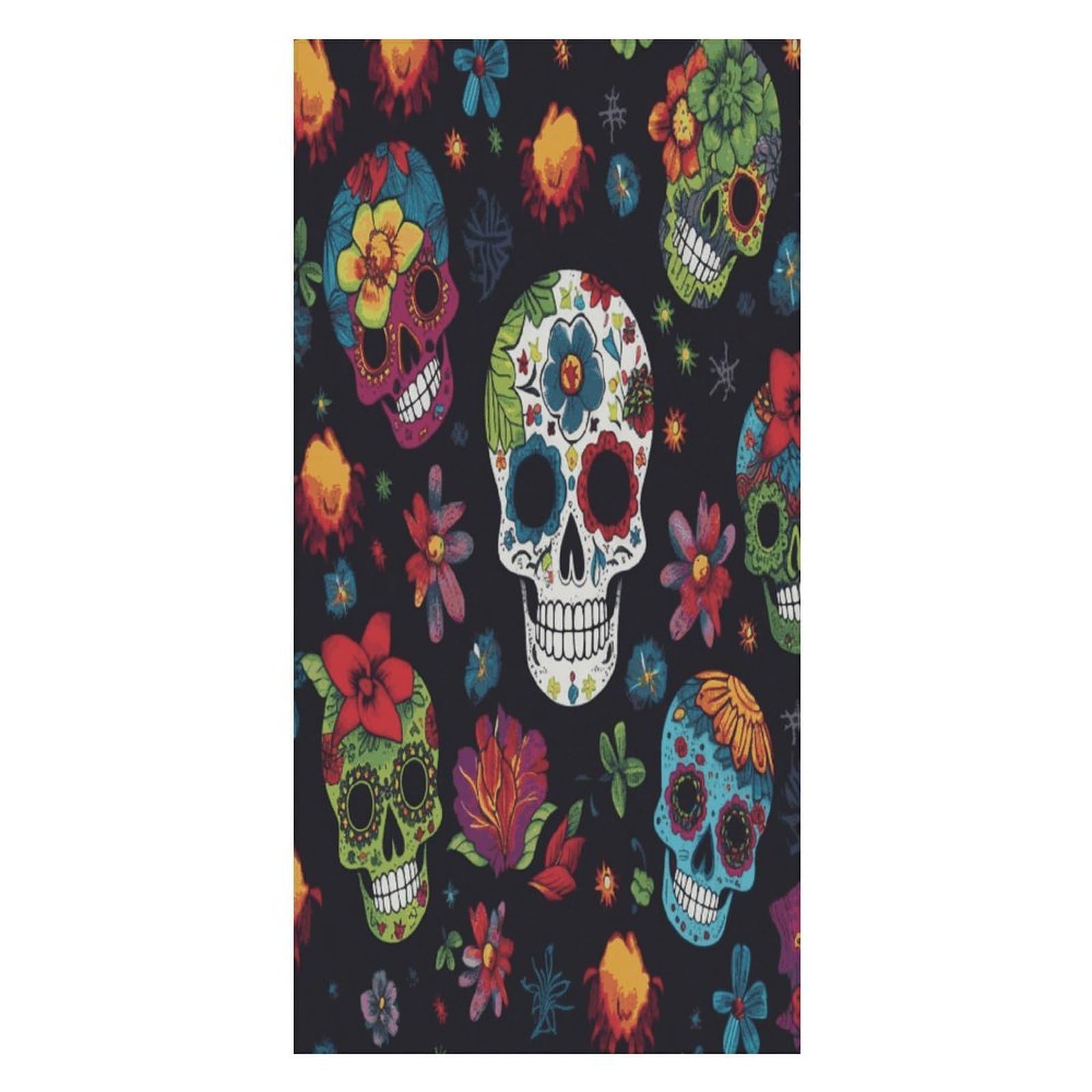 JTREHY Flower Cactus Sugar Skull Beach Towel Extremely Soft Oversized Towels Lightweight Sports Absorbent Bath Towel Suitable 160"x80" for Swimming Camping Beach