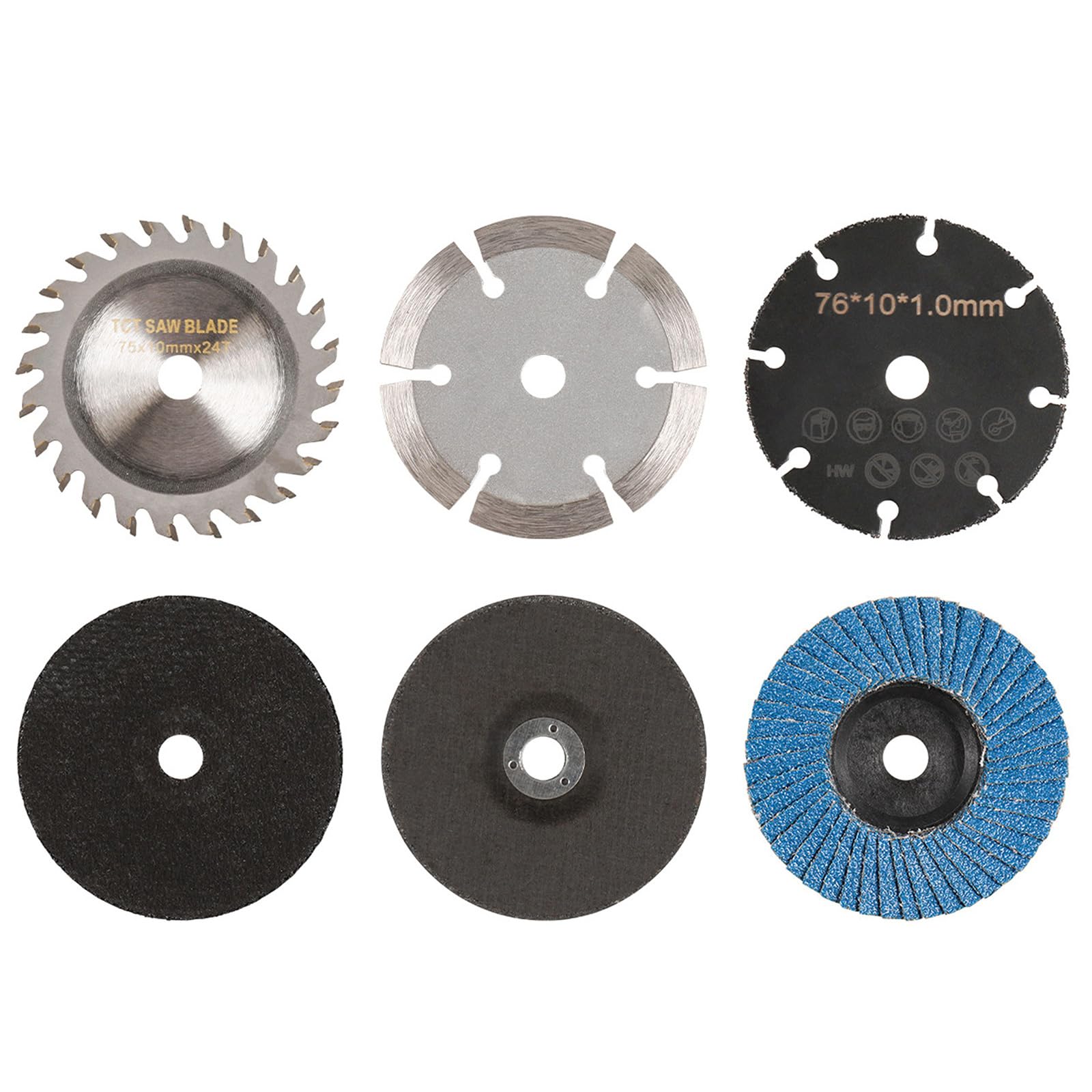 6Pcs 75mm 3" Cutting Disc Angle Grinders Metal Circulars Disc Grinding Wheel Pneumatic Cutting Disc Power Tool Part Iron Cutting