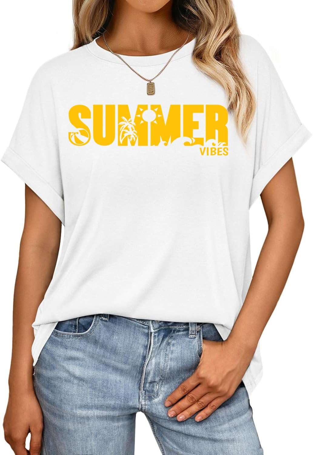 Pawate Damen Tshirt Kurzarm Oversize Bedruck Oberteile Sommer Shirts Casual Locker Tops Tunika