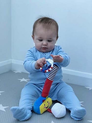 Miniatura 7 de Little Sport Star Club de golf para recién nacido, con chirriadores, sonajeros y sonidos crujientes, juguete sensorial para el desarrollo del bebé,