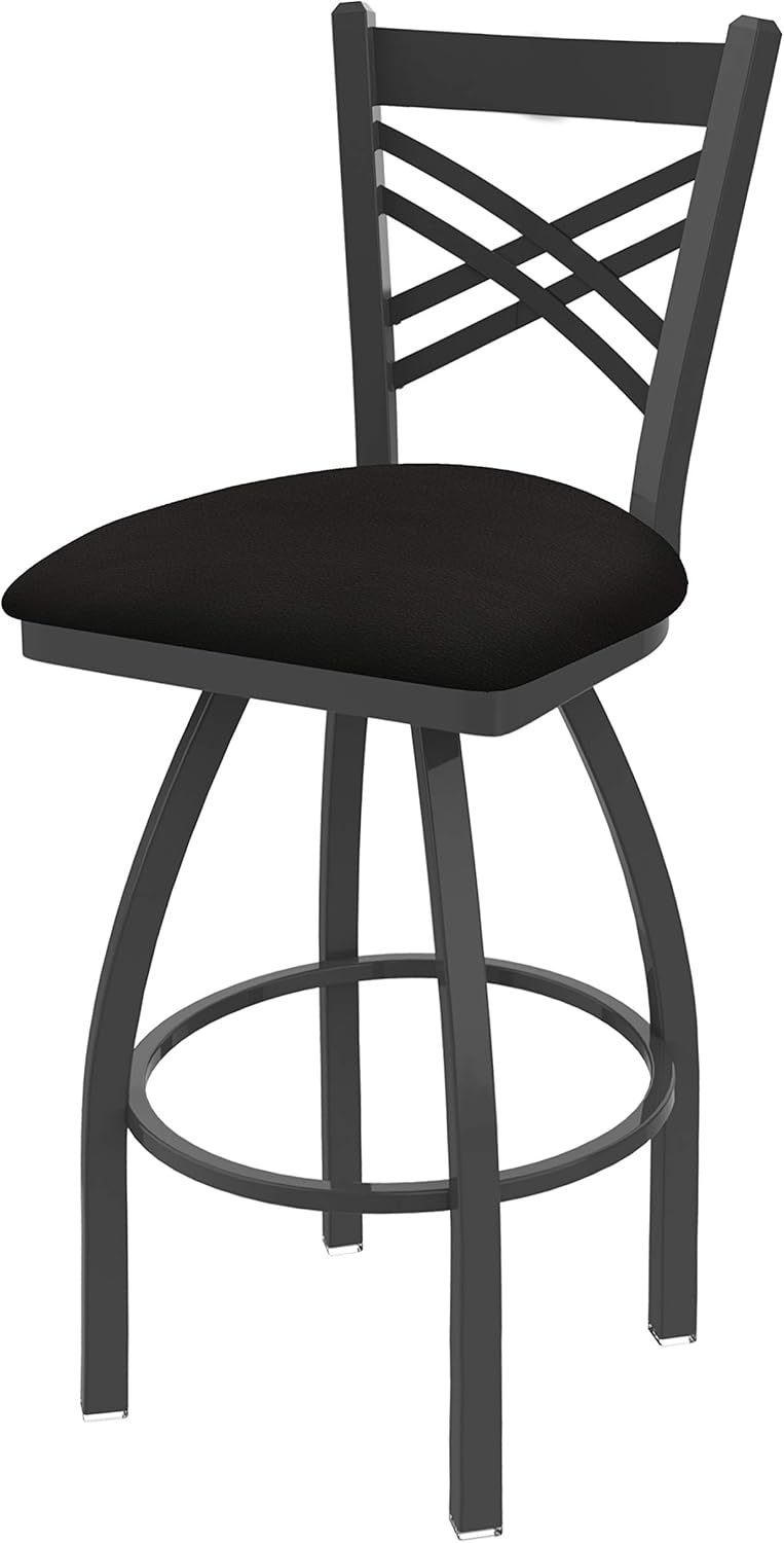 HBS 820 Catalina 30" Swivel Bar Stool with Pewter Finish and Canter Espresso Seat