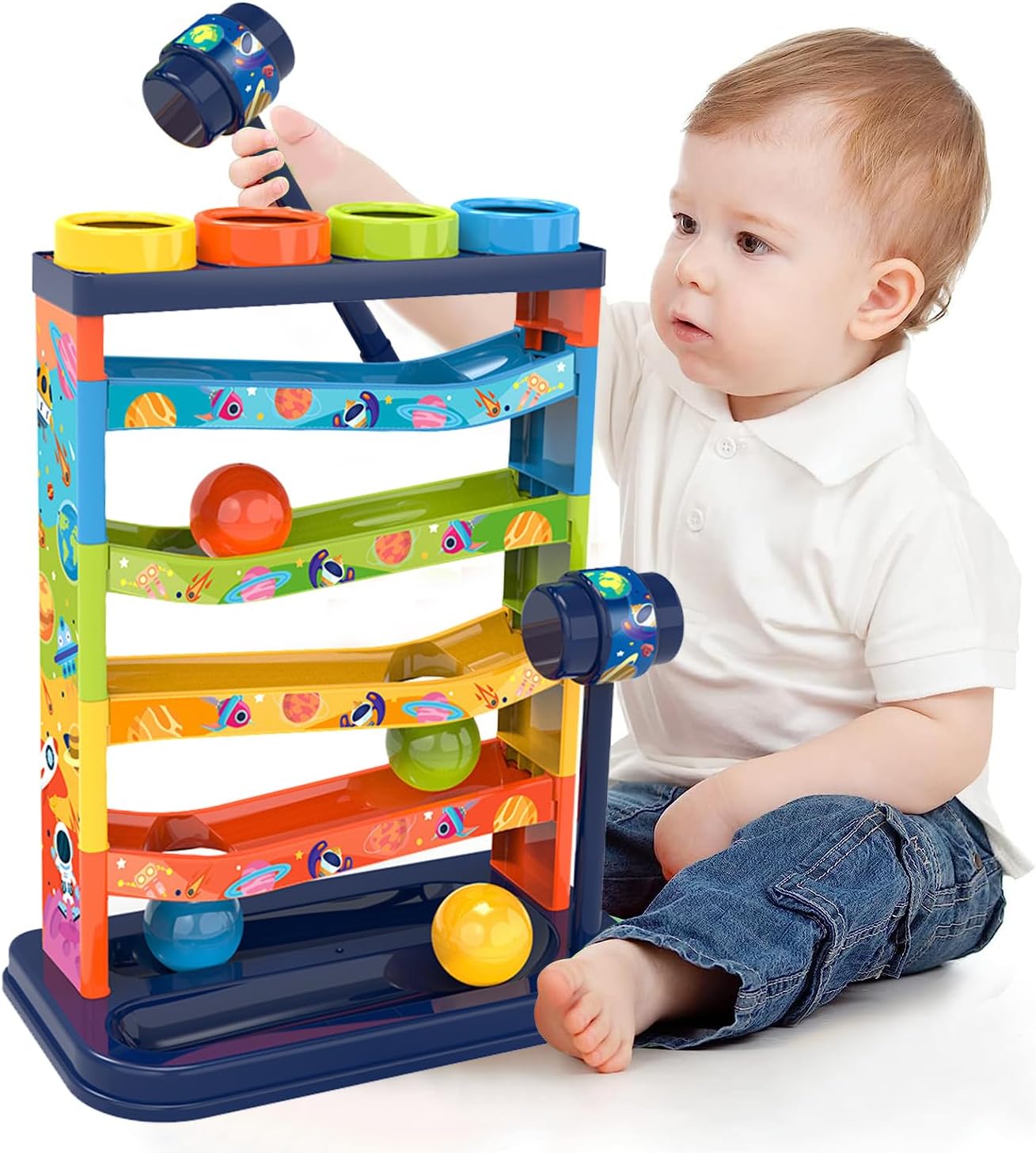 KandyToys Hammer and Ball Toddler Toys Play Set Ages 12 Months + main image 0