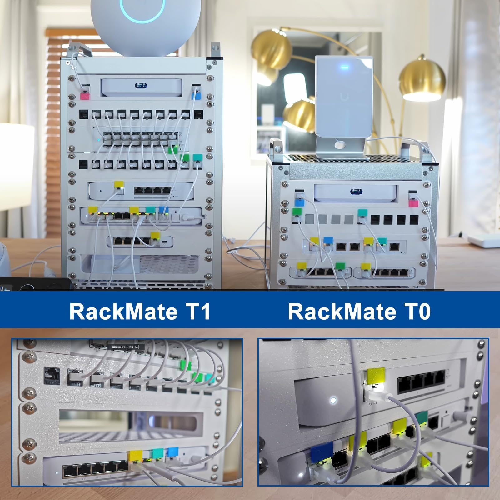 GeeekPi Armadio per server 4U, rack per server da 10 pollici per apparecchiature di rete, audio e video, custodia per montaggio su rack DeskPi RackMate T0