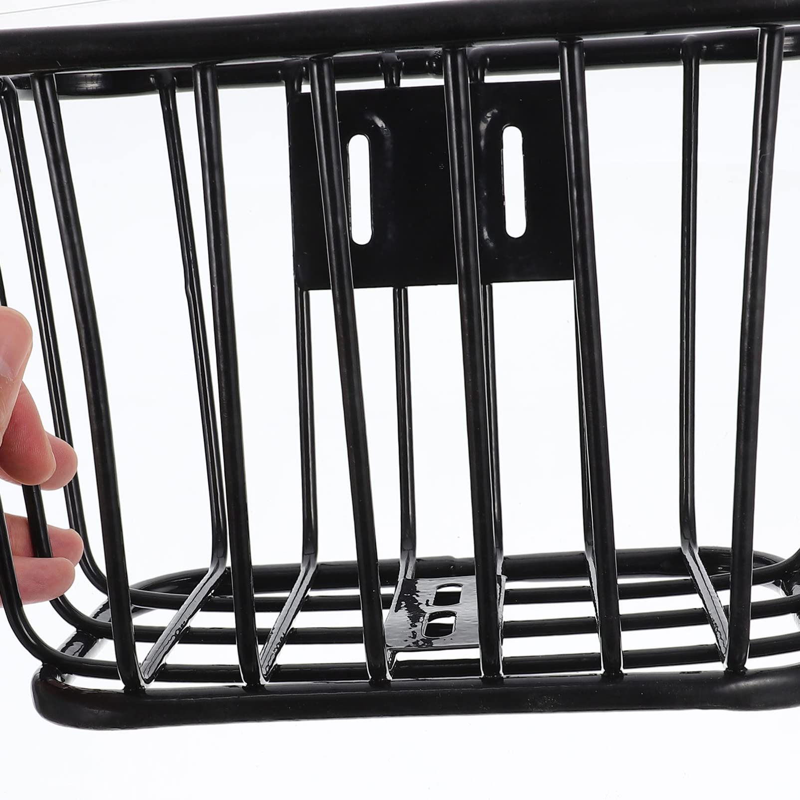 INOOMP Boy Girl Bike Front Basket Bicycle Container for Boys and Girls Capacity Storage Hollow Out Design for Reduced Resistance Durable and Sturdy for Long-Term Use