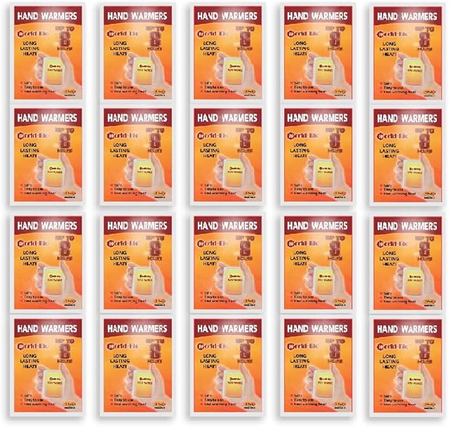 World-Bio Hand Warmers Body Warmers Hot Hand Extra Warm Heat Pads Up to 8 Hours Adhesive Instant Heat Air Activated Heating