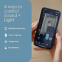 Vista 9 de Nanit Essentials - Monitor inteligente para bebé con soporte de suelo, cámara Wi-Fi HD de 1080p, monitoreo de respiración sin sensores, seguimiento