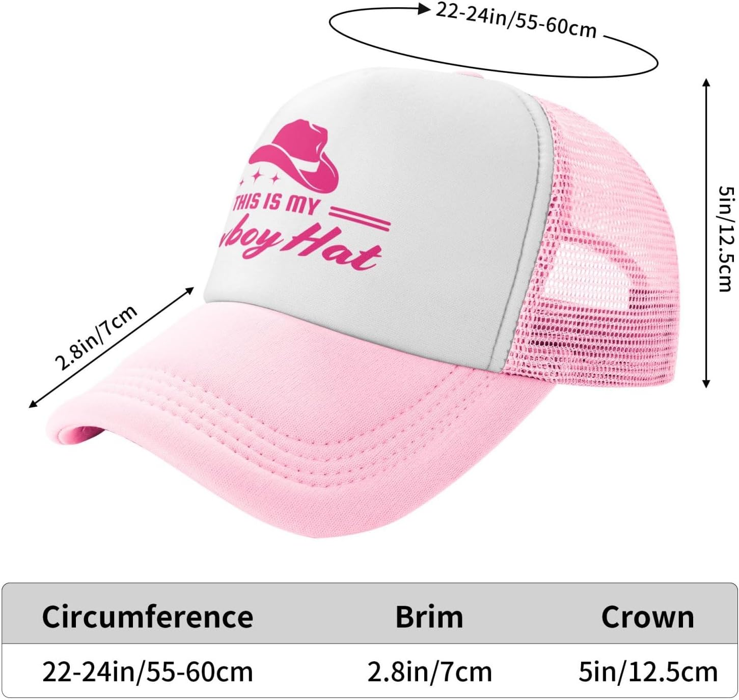 This is My Cowboy Hat Mesh Hat Men Women Baseball Cap Trucker Hat Sports Hat