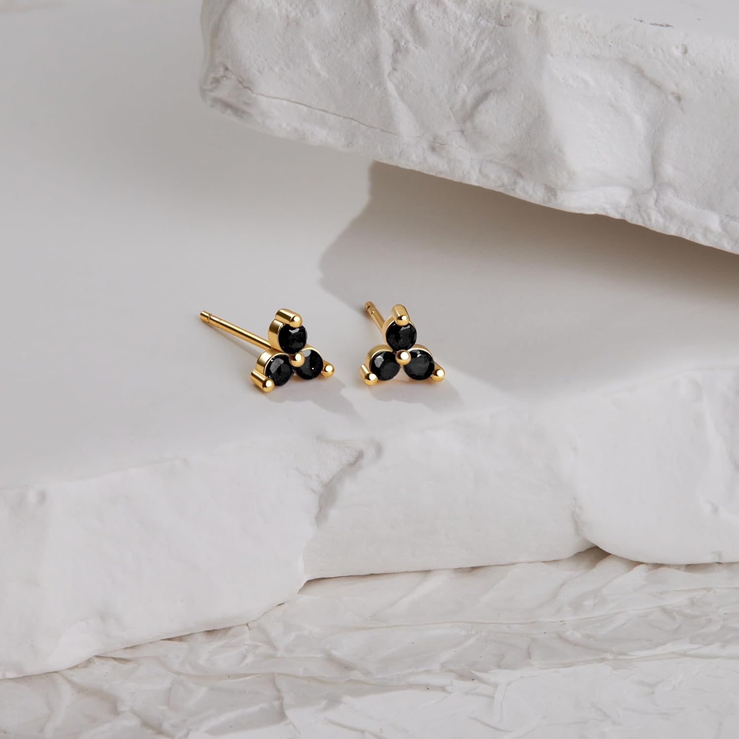 Small Hoop Earrings for Women, Diamond Shamrock Stud Huggie Cartilage Earrings Set for Multiple Piercing, 3 Pairs Trendy St Patricks Holiday Jewelry Gifts - Image 8