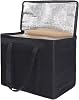 Cool Bag,Food Delivery Bag,30L Insulated Thermal Bag for Hot and Cold Food Delivery,Grocery Shopping Bags,Large Insulated Picnic Lunch Bag,Foldable Cool Box for Picnic Camping BBQ (1pcs Black)