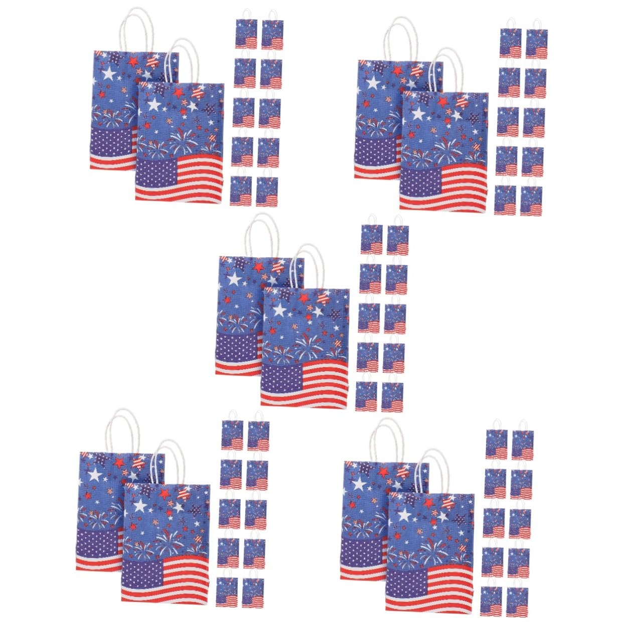SHINEOFI 5 Sätze Geschenktüte Zum Unabhängigkeitstag Mittlere Geschenktüten Geschenktüte Groß Große Geschenktüte Tragbare Geschenktüten Kleine Geschenktüten Partytaschen Papier 12 Stück * 5